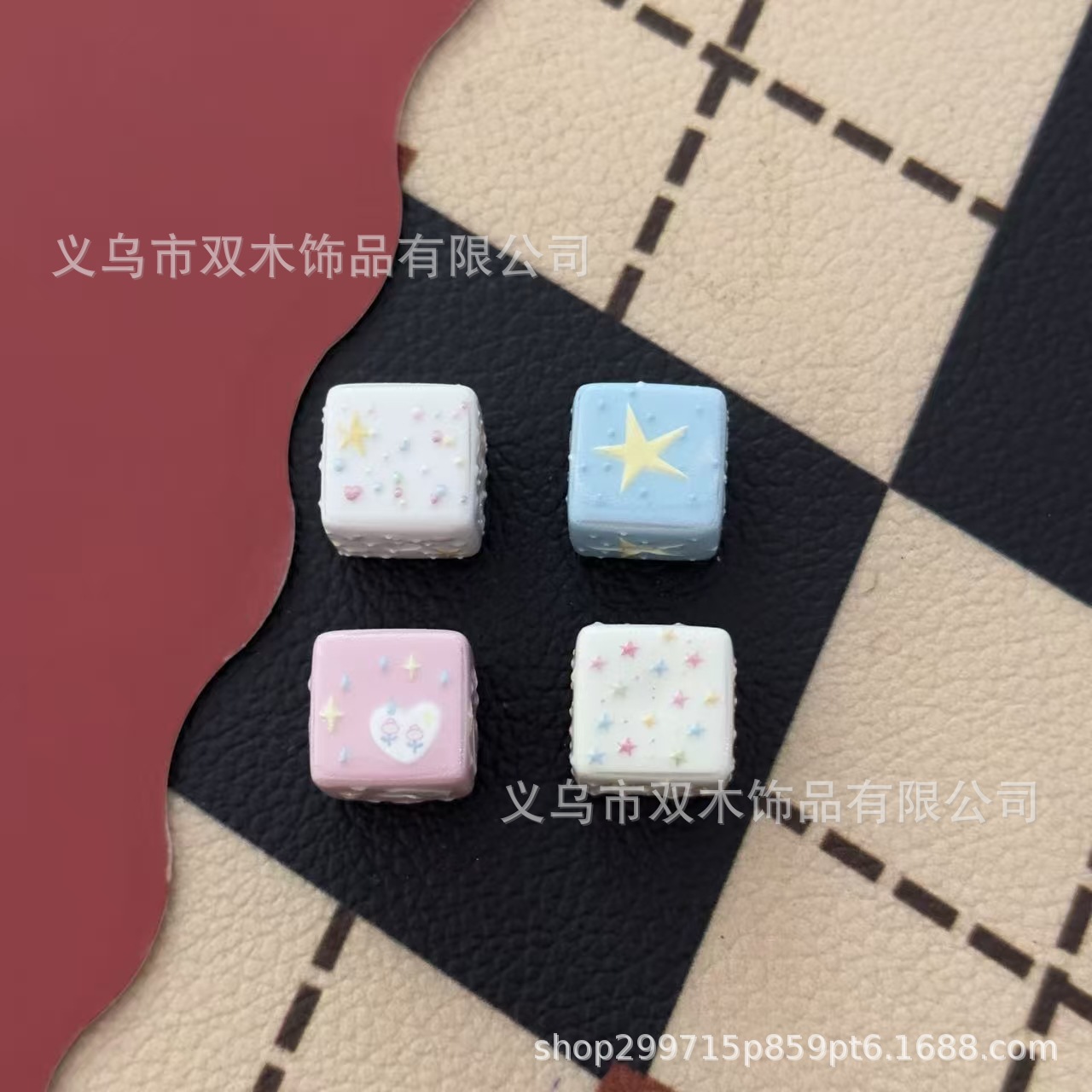 Phone Accessories Chain - 10pcs 14mm printed relief rainbow color