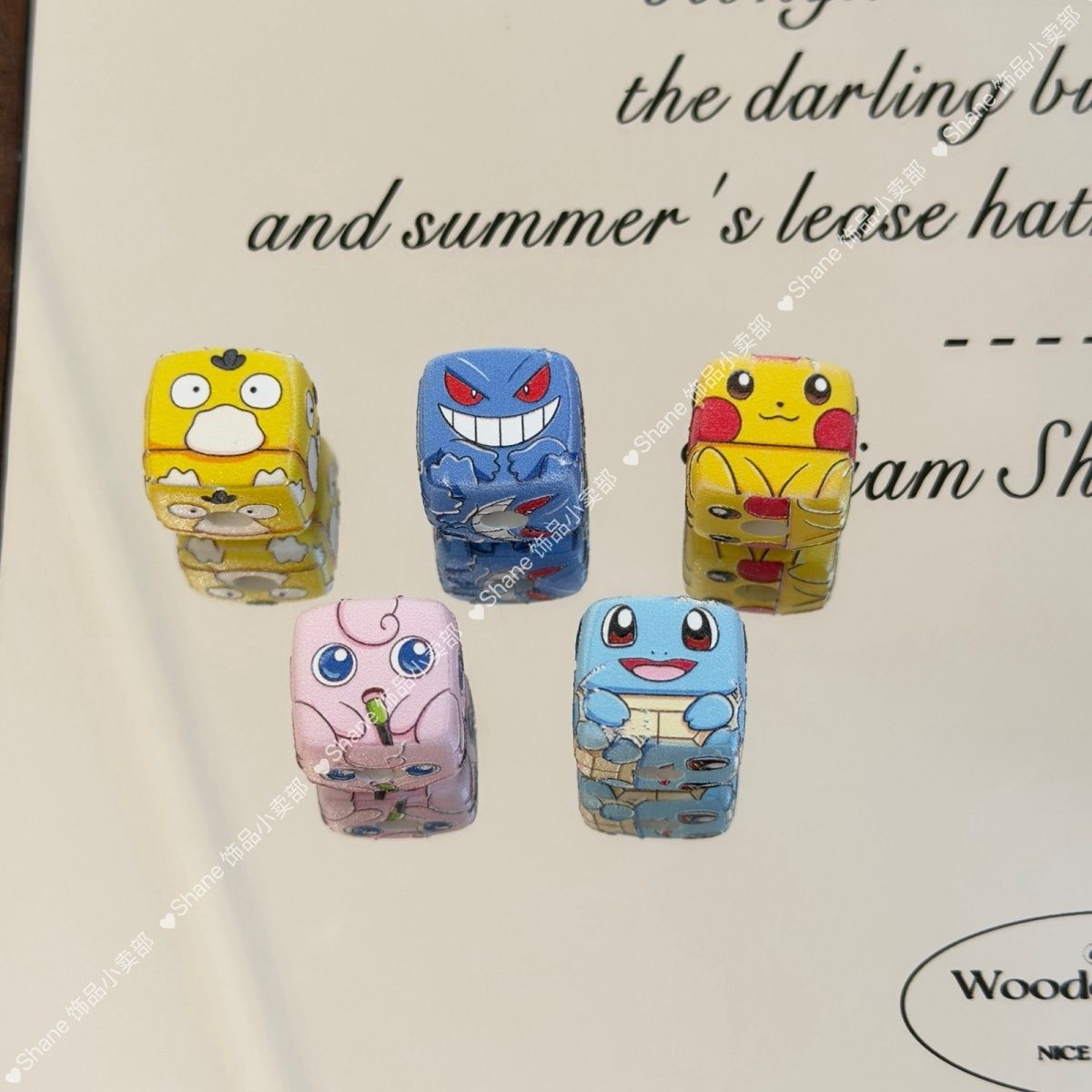 Phone Accessories Chain - 10pcs for Pikachu through-hole beaded 14MM