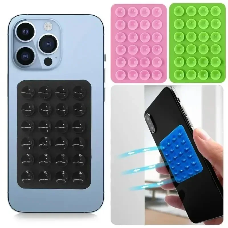 Phone Accessories Holder - Silicon Adhesive Smartphones Stand Sticky Non