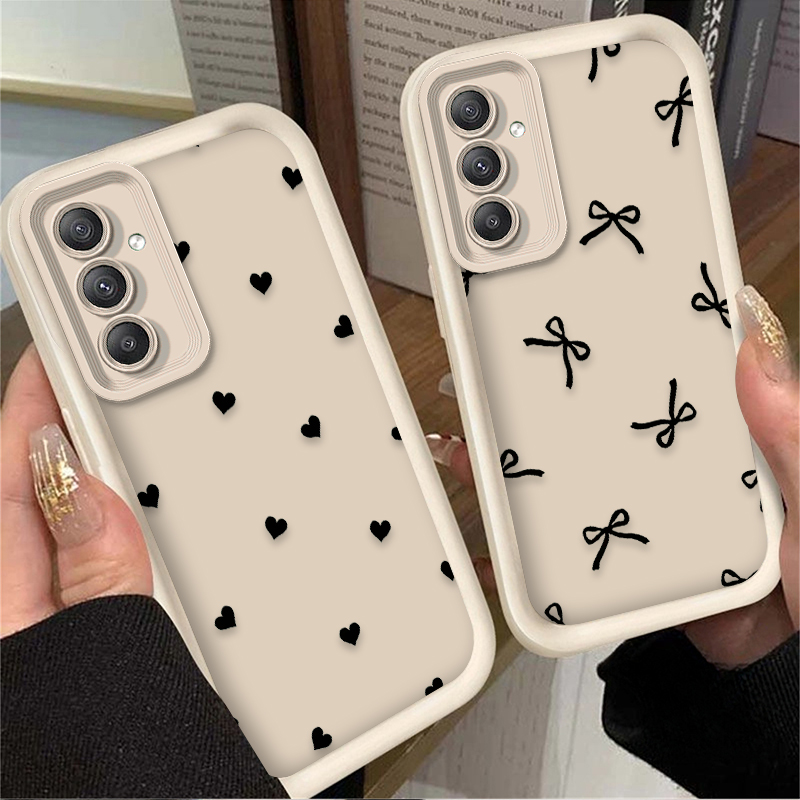 Black Love Heart Bowknot Case  - Phone Accessories Samsung ulasan dan harga