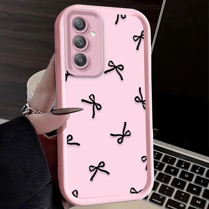 Black Love Heart Bowknot Case  - Phone Accessories Samsung ulasan dan harga