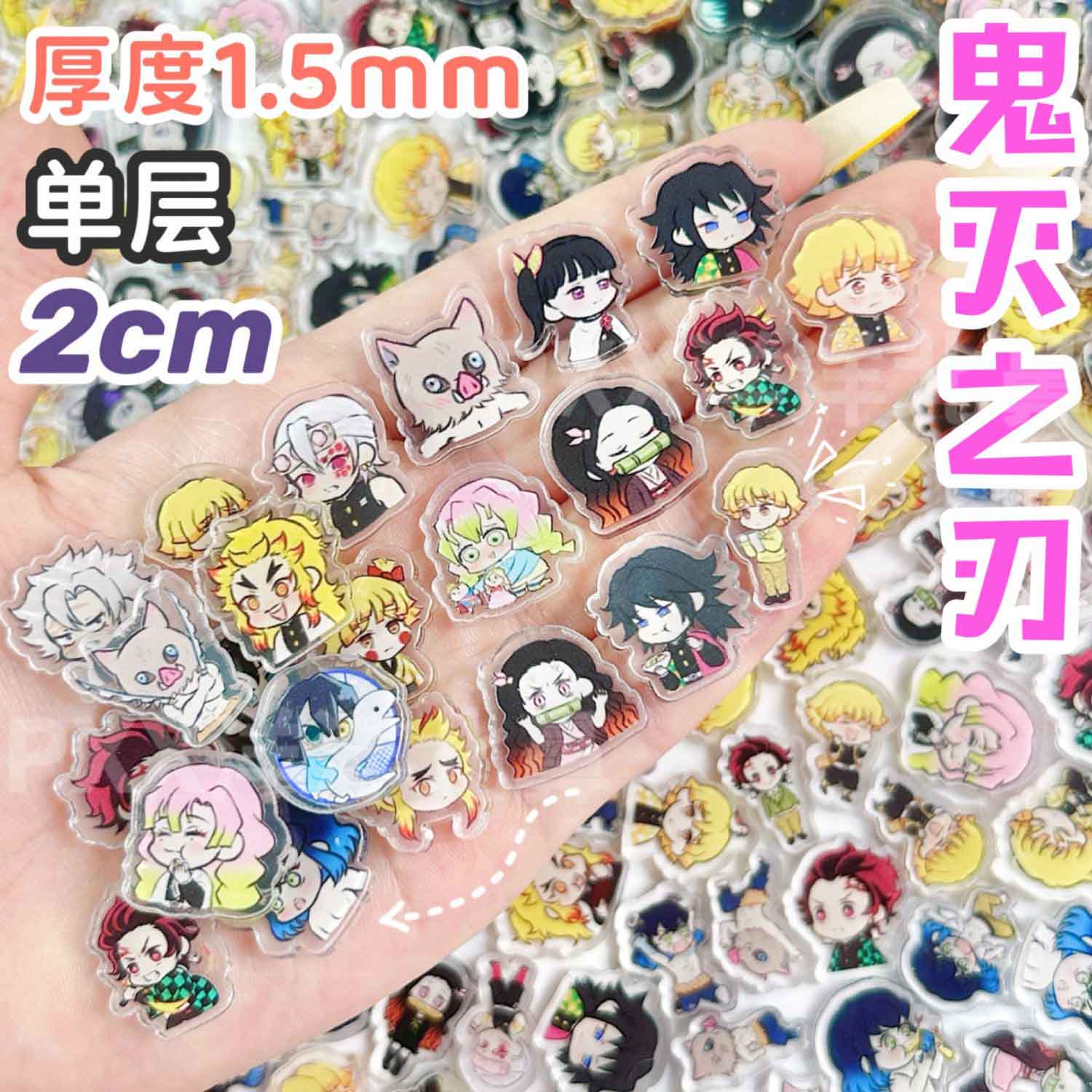 50/100Pcs 1/2cm Mini Demon Sla - Phone Accessories Demon Slayer ulasan dan harga