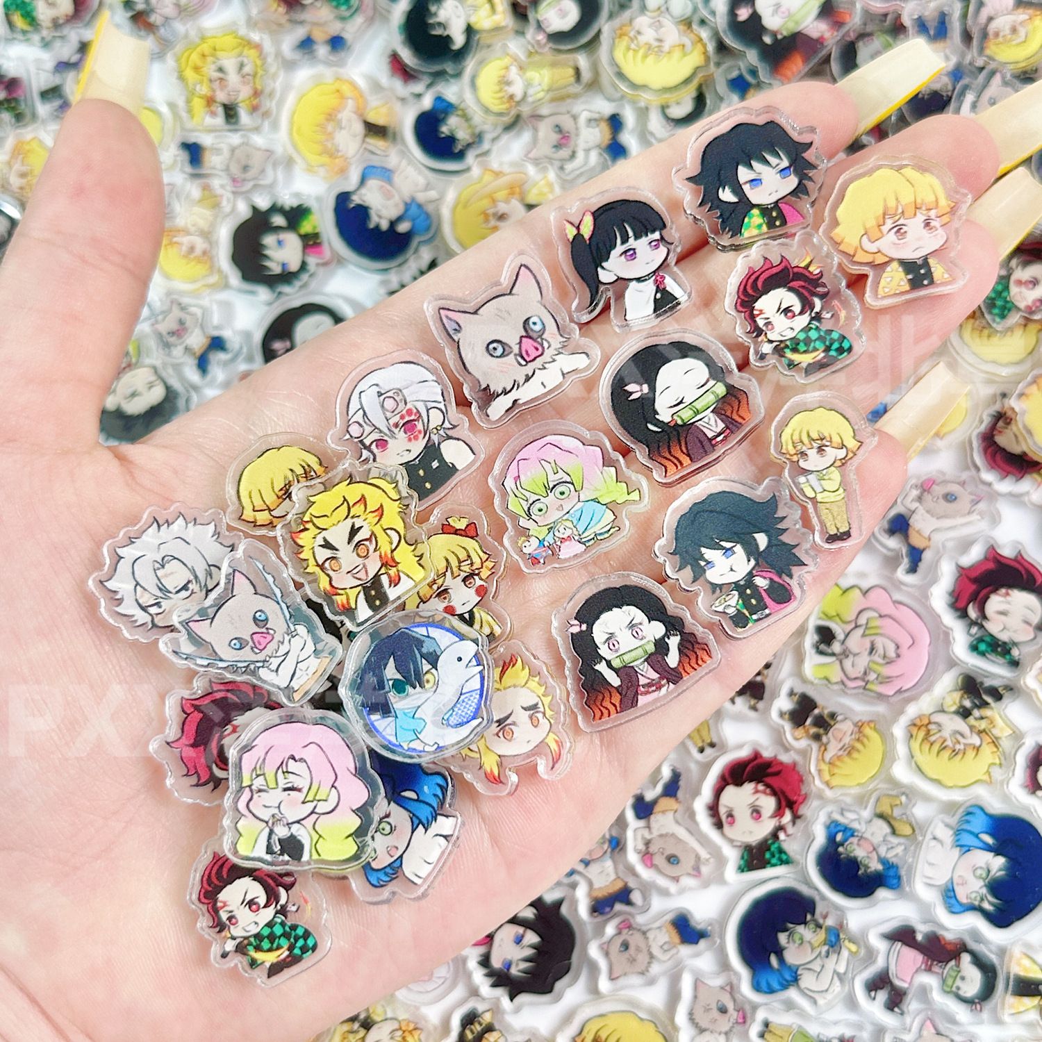 50/100Pcs 1/2cm Mini Demon Sla - Phone Accessories Demon Slayer ulasan dan harga