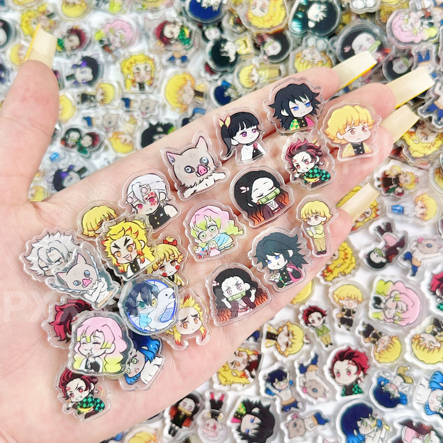 50/100Pcs 1/2cm Mini Demon Sla - Phone Accessories Demon Slayer ulasan dan harga