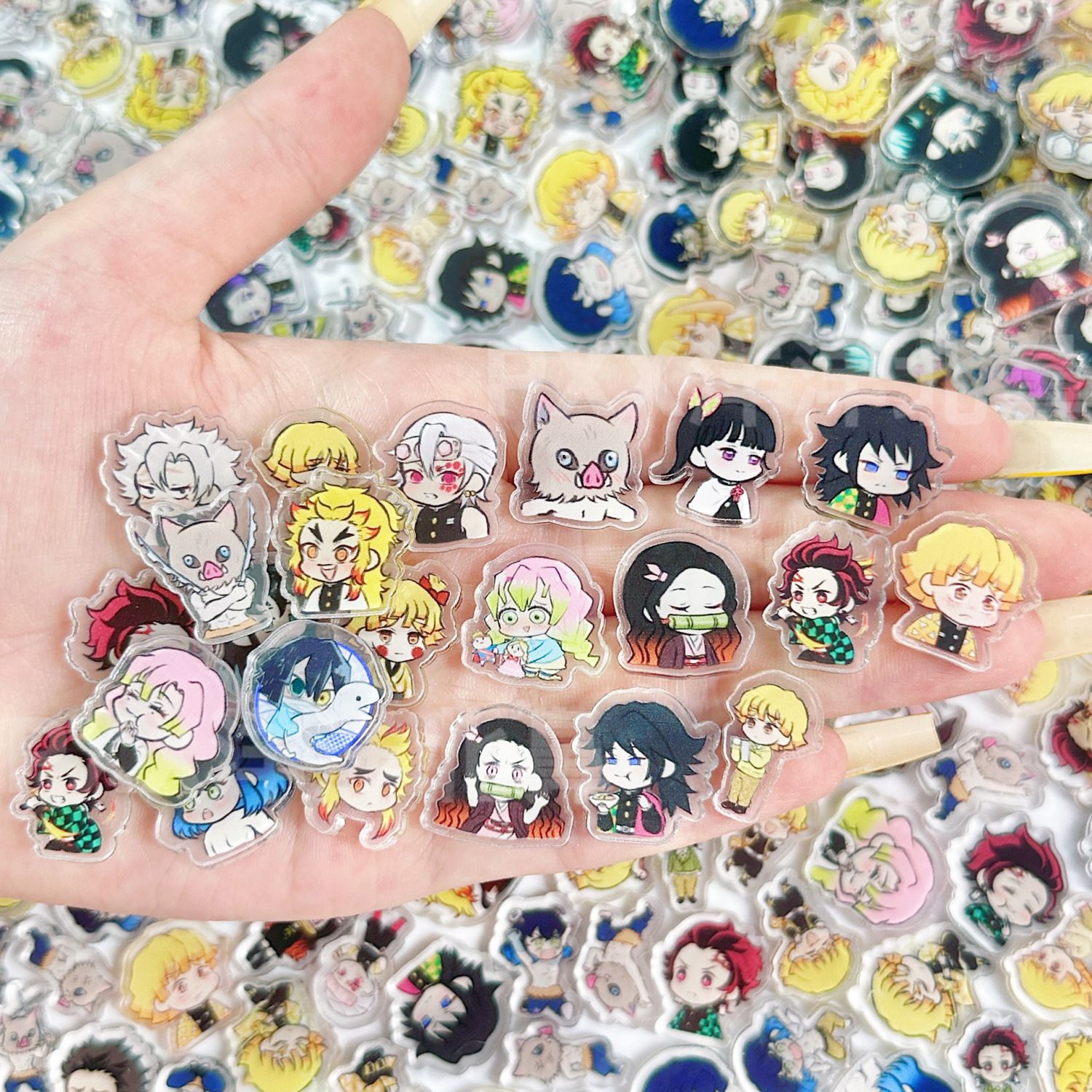 50/100Pcs 1/2cm Mini Demon Sla - Phone Accessories Demon Slayer ulasan dan harga