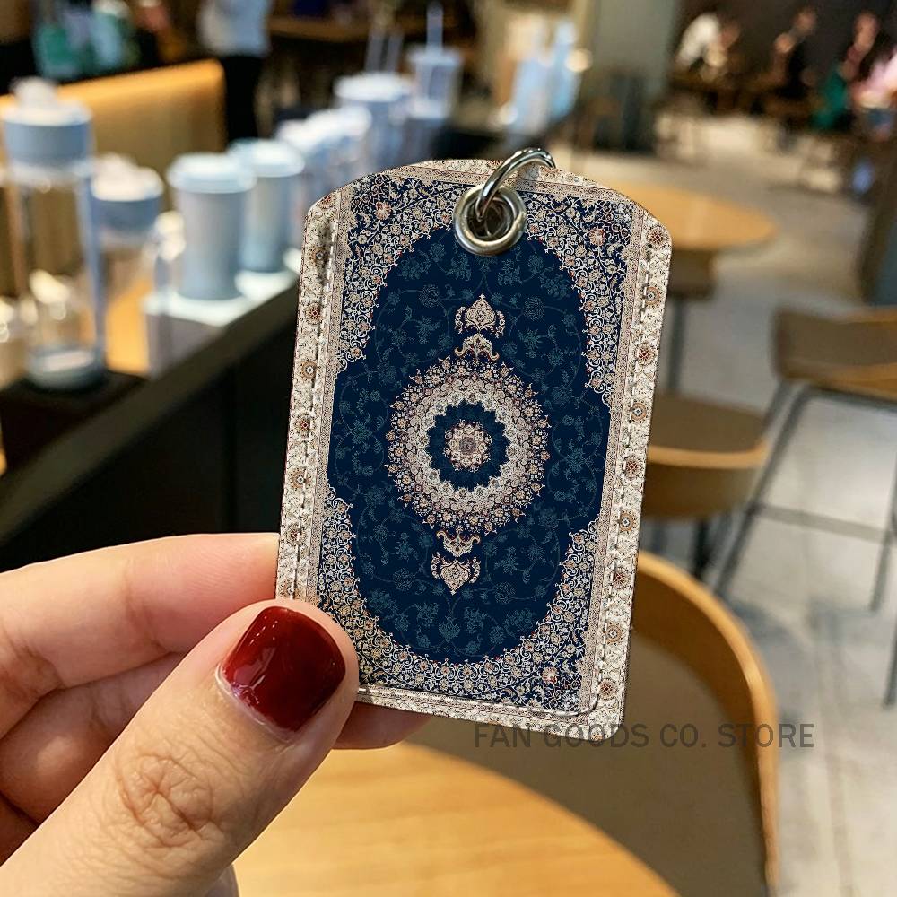 Persian Rug Carpet PU Leather  - Airtag Holder Case ulasan dan harga
