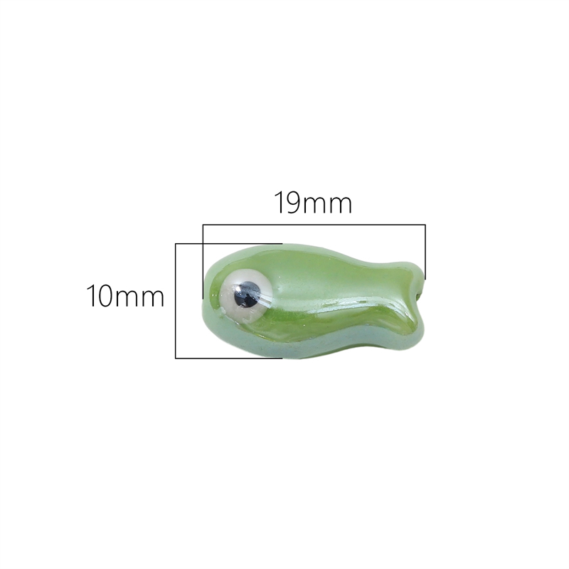 10Pcs Vintage Fish Ceramic Bea - Phone Accessories Chain ulasan dan harga