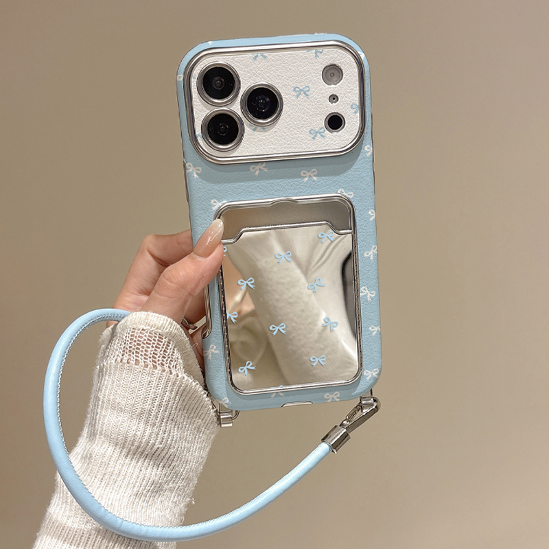 Cute Bow Mirror Card Holder Ph - Phone Accessories Holder ulasan dan harga