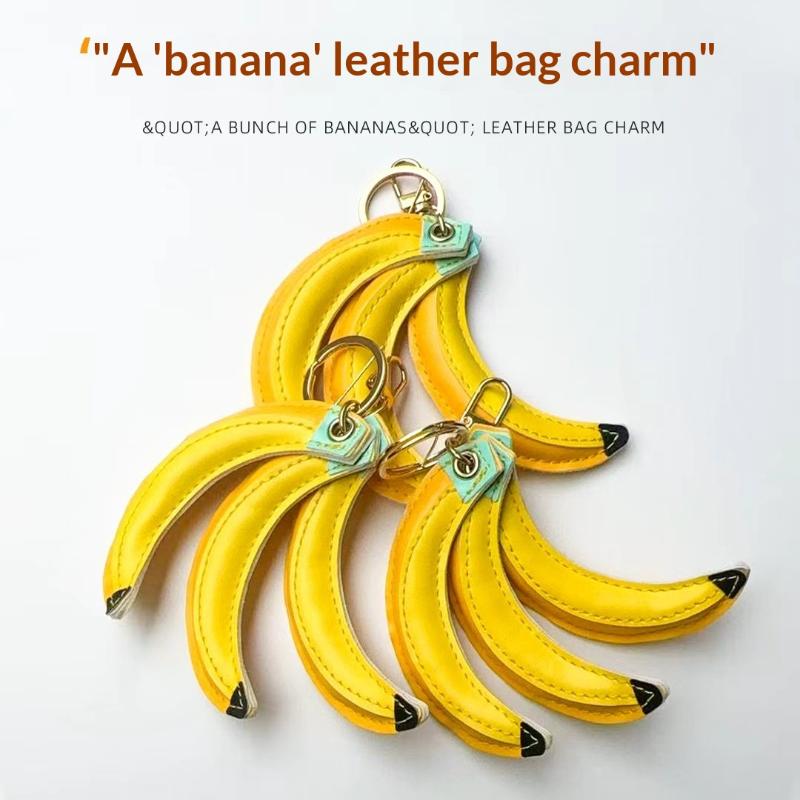 Cute PU Leather Banana Pendant - Phone Accessories Cute ulasan dan harga