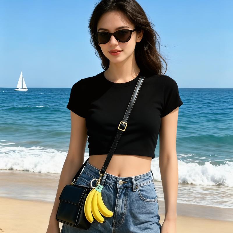 Cute PU Leather Banana Pendant - Phone Accessories Cute ulasan dan harga