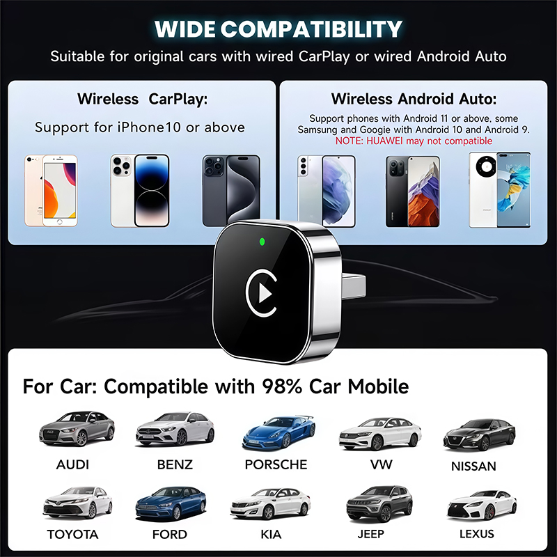2-in-1 Wireless CarPlay Adapte - Phone Accessories Online ulasan dan harga
