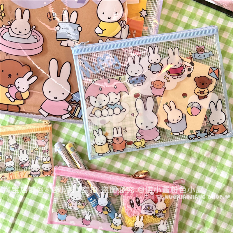 Kawaii Miffy Cute Grid Bag Ani - Airtag Holder Case ulasan dan harga