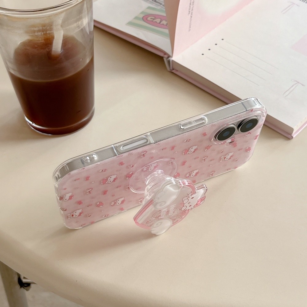 Pink KT Cat Wings With Bracket - Phone Accessories Holder ulasan dan harga