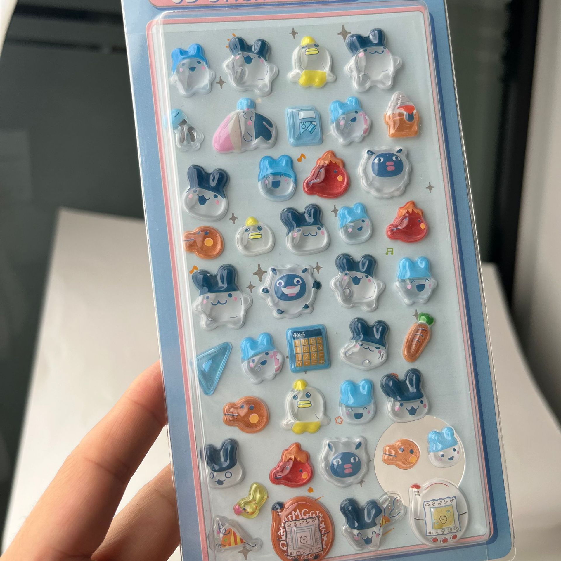 Cute Tamagotchi 3D Puffy Stick - Phone Accessories Cute ulasan dan harga