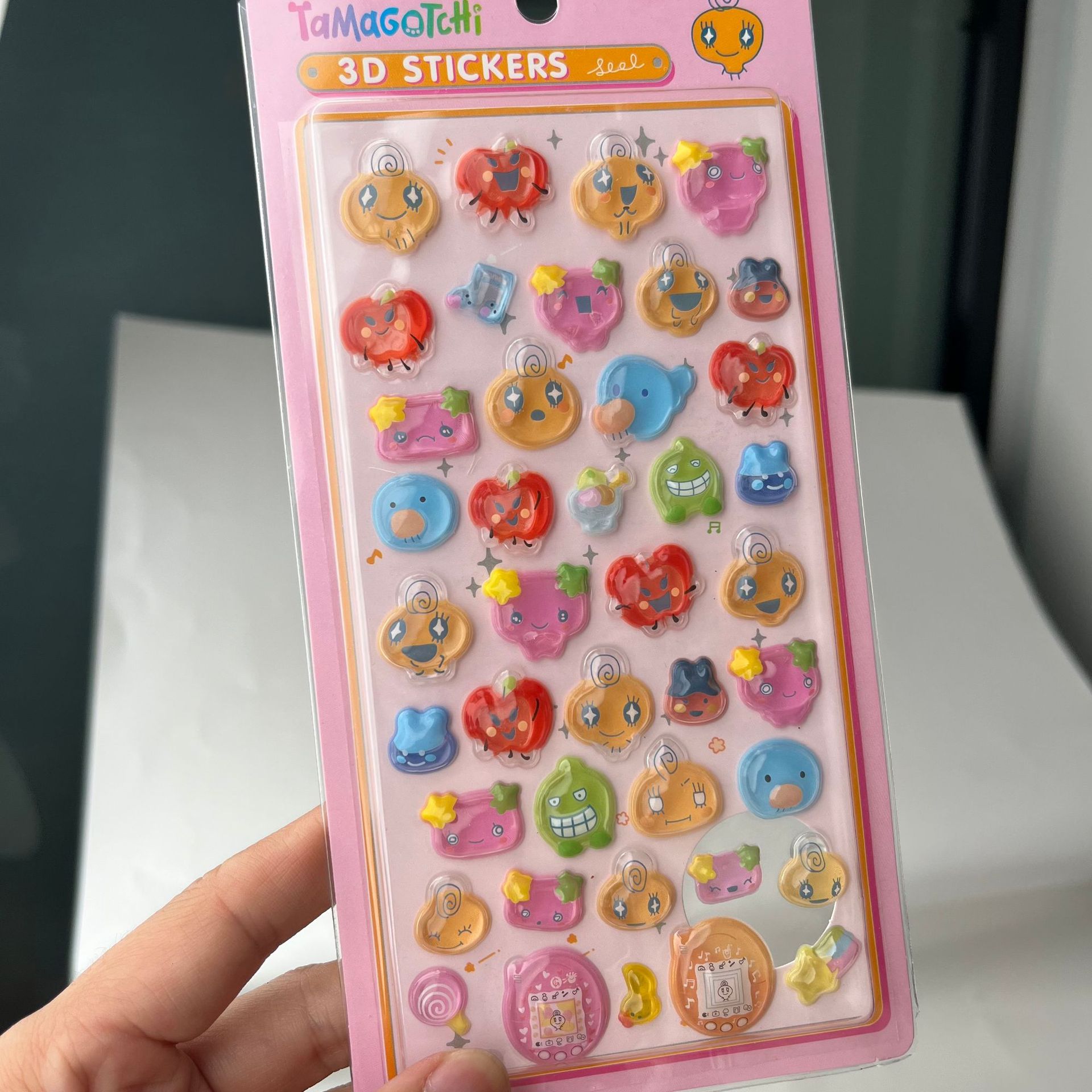 Cute Tamagotchi 3D Puffy Stick - Phone Accessories Cute ulasan dan harga