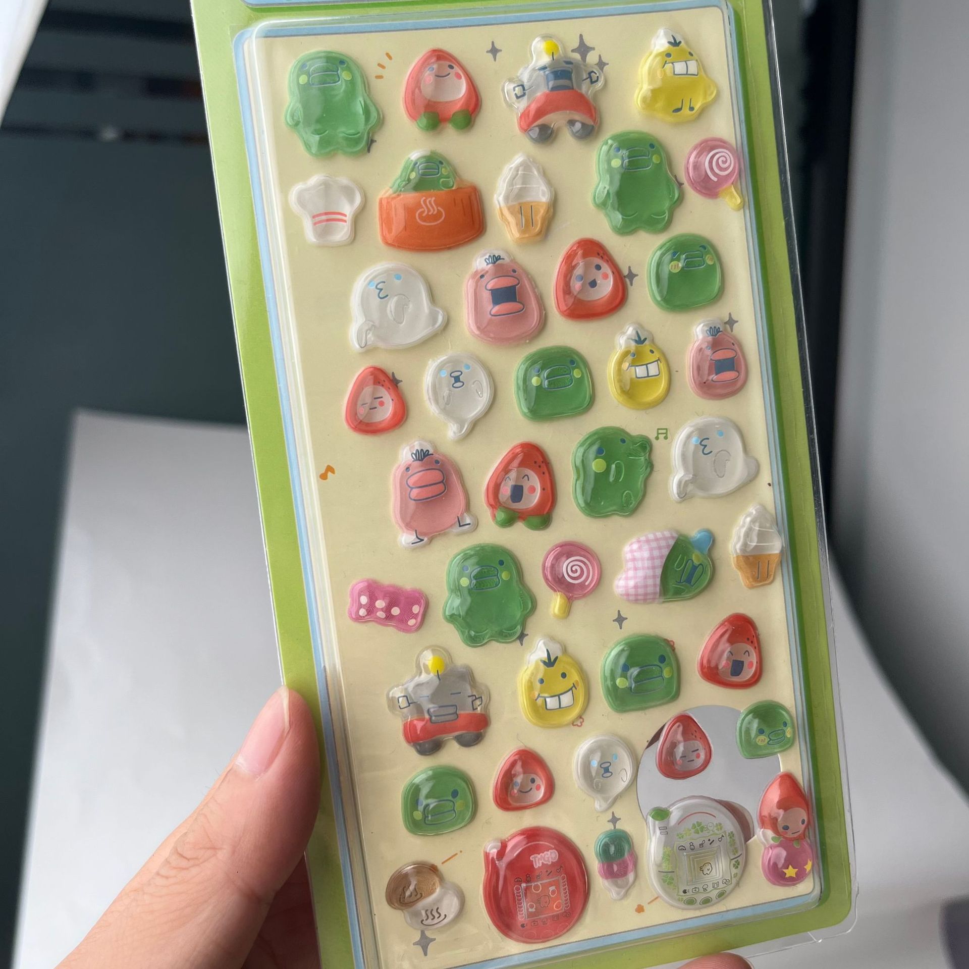 Cute Tamagotchi 3D Puffy Stick - Phone Accessories Cute ulasan dan harga