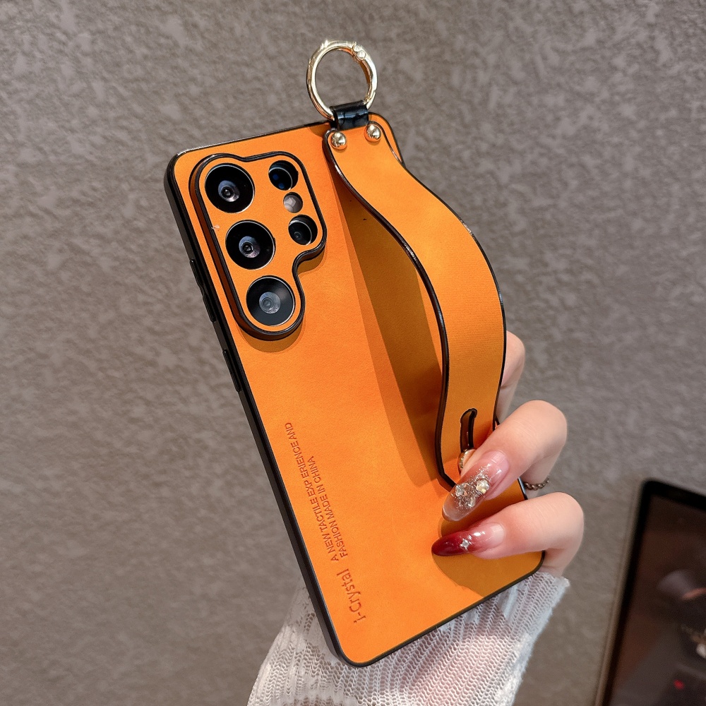 Matte Faux Leather Wrist Strap - Phone Accessories Samsung ulasan dan harga