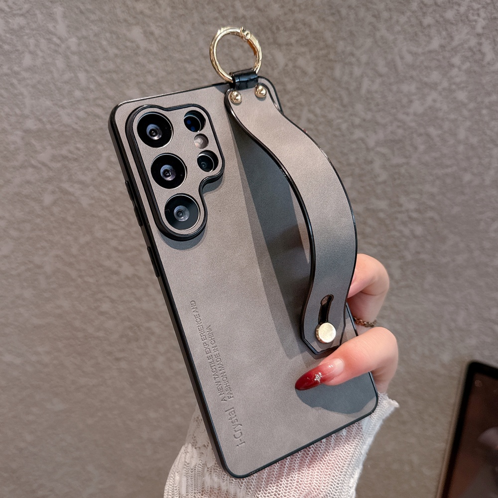 Matte Faux Leather Wrist Strap - Phone Accessories Samsung ulasan dan harga